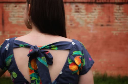 Sew Over It Molly top wrap back dress hack