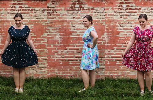 Three versions of the Sew Over It Marguerite Dress